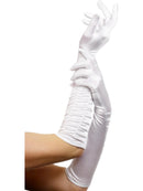 Temptress Gloves Long White Ruffled Glamourous Adult 2