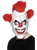 Clown Mask White Face Red Hair Scary Adult Halloween Costume Accessory 1