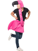 Flamingo Costume Adult One Piece Padded Body with Attached Neck and Hood 6