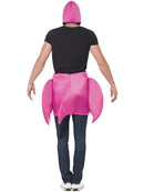 Flamingo Costume Adult One Piece Padded Body with Attached Neck and Hood 5