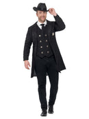 Curves Sheriff Costume Adult Cowboy Lawman Black 5 MAD Fancy Dress