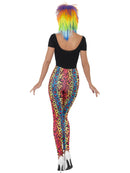 Neon Leopard Print Leggings Adult Multi Coloured 80s Costume Accessory 3