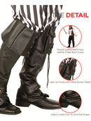 Pirate Boot Covers Black Adult Deluxe Costume Accessory 3