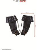 Pirate Boot Covers Black Adult Deluxe Costume Accessory 5
