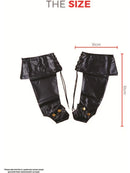 Pirate Boot Covers Black Adult Deluxe Costume Accessory 5