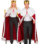King & Queen  Cape, Crown, Collapsible Sceptre 