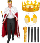King & Queen  Cape, Crown, Collapsible Sceptre 