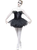 Gothic Swan Masquerade Costume Adult Black Sequin Ballerina Dress 4