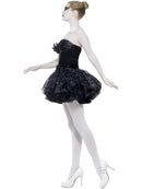 Gothic Swan Masquerade Costume Adult Black Sequin Ballerina Dress 2