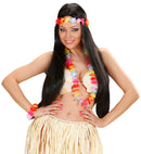 Multicolor Hawaiian Set  Lei, Crown, 2 Bracelets 
