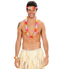 Multicolor Hawaiian Set  Lei, Crown, 2 Bracelets 