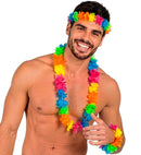  Bright Multicolor Hawaiian Set  Lei, Crown, Bracelet 