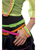 Beaded Bracelets Four Assorted Neon Colours Adult Costume Accessory 1