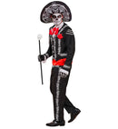 Mariachi Dia De Los Muertos  Jacket, Shirt With Vest And Bow Tie, Pants, Sombrero 