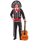 Mariachi Dia De Los Muertos  Jacket, Shirt With Vest And Bow Tie, Pants, Sombrero 