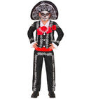Mariachi Dia De Los Muertos  Jacket, Shirt With Vest And Bow Tie, Pants, Sombrero 