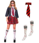 Zombie School Girl  Jacket With Shirt, Skirt, Tie, Socks 