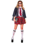 Zombie School Girl  Jacket With Shirt, Skirt, Tie, Socks 