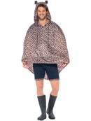 Leopard Party Poncho Leopard Print with Drawstring Bag 4