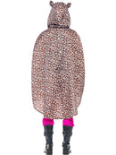 Leopard Party Poncho Leopard Print with Drawstring Bag 3