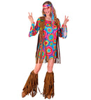 Hippie  Dress, Vest, Headband, Peace Sign Necklace 