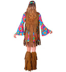 Hippie  Dress, Vest, Headband, Peace Sign Necklace 