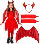 Devil  Dress, Tail, Wings, Horns, Fingerless Gloves 