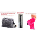 “Handbag Long Plush Neon Pink”