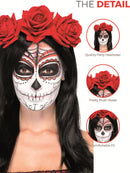 Day Of The Dead Red Headband Red Roses Adult Halloween Costume Accessory 6