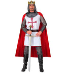 Knight Templar  Hooded Tunic, Belt, Cape 