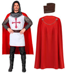 Knight Templar  Hooded Tunic, Belt, Cape 