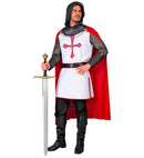 Knight Templar  Hooded Tunic, Belt, Cape 