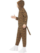 Tiger Costume Kids Orange Black Striped Hooded Animal Jumpsuit 3