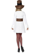 Miss Snowman Costume Adult White Dress with Brown Hat, Belt and Red Green Scarf 3