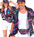 The 80S Funky Fashion - Funky Black  Shirt 