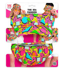 The 80S Funky Fashion - Funky Pink  Visor & Belt Bag 