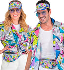 The 80S Funky Fashion - Funky White  Visor & Belt Bag 