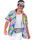 The 80S Funky Fashion - Funky White  Visor & Belt Bag 