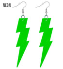 The 80S Neon Green Thunder Earrings 