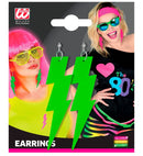 The 80S Neon Green Thunder Earrings 