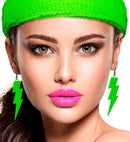 The 80S Neon Green Thunder Earrings 