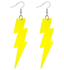 The 80S Neon Yellow Thunder Earrings 