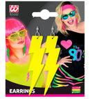 The 80S Neon Yellow Thunder Earrings 