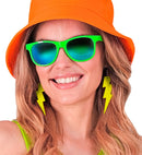 The 80S Neon Yellow Thunder Earrings 