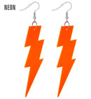 The 80S Neon Orange Thunder Earrings 