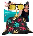 The 90S Hip Hop Fashion - Ganja   Bucket Hat, Glasses, Necklace 