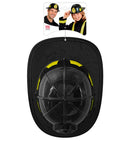 Black Fireman Hat Hard Plastic
