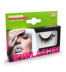 Black Peaked Strass Eyelashes With Glass Bottle Glue