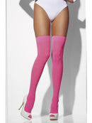Opaque Hold Ups Neon Pink Adult Costume Accessory 3