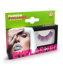 Purple Holographic Fashion Eyelashes With Glue Tube